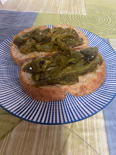 Una foto de Pimiento verde asado