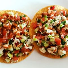 A picture of Veggie Tostada.