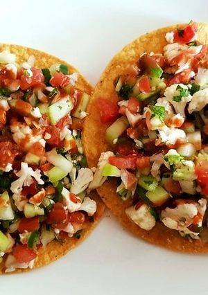 A picture of Veggie Tostada.
