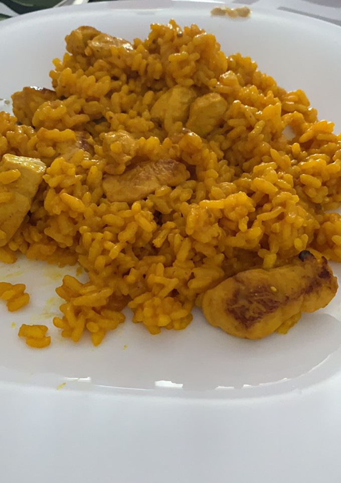 Una foto de Paella