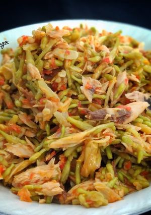 Foto resep 20. Tongkol suwir bunga pepaya