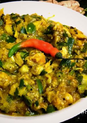 A picture of Baigan Bharta.
