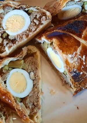 Une photo de Pâté de Pâques aux asperges et noisettes