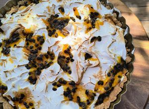 Una foto de Pie de maracuyá sin gluten