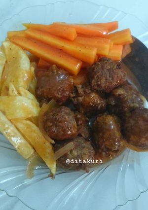 Foto resep Bola Daging Saus Barbeque