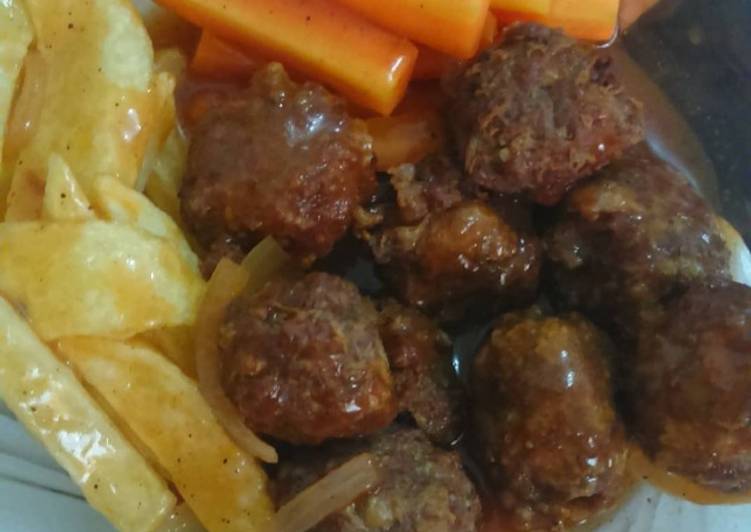 Bola Daging Saus Barbeque