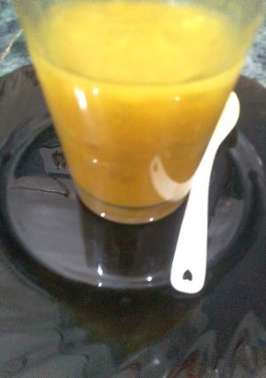 A picture of Red lentil(masoor dal) soup.