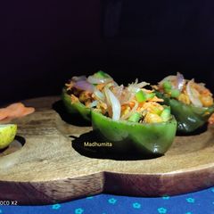 Bell pepper Chaat Stuffing A picture of Bell pepper Chaat Stuffing.