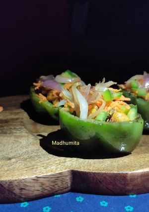 A picture of Bell pepper Chaat Stuffing.