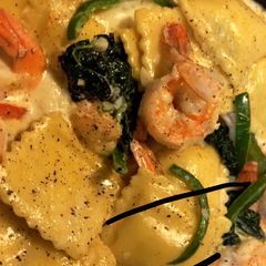A picture of Tuscan Shrimp Ravioli.
