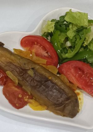 عکسی از دستور گوجه و بادمجان رژیمی