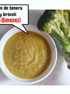 Una foto de Ideas para bebés / puré de tenera y brócoli