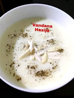 A picture of Badam /Almond Soup.