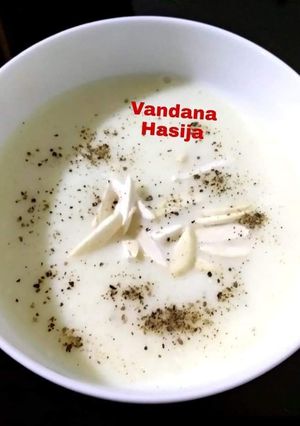 A picture of Badam /Almond Soup.
