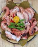 Bạch tuộc hấp bia