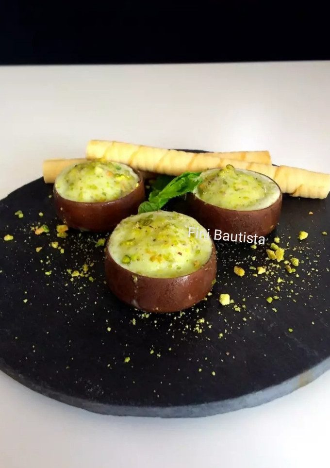 Una foto de Helado de pistachos