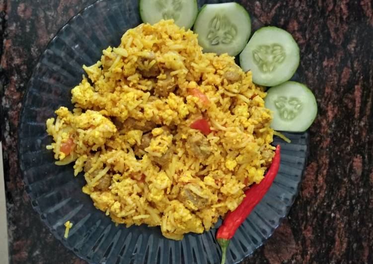 Paneer and Soya Chunks Rice