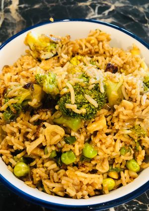 A picture of Broccoli bamboo rice.