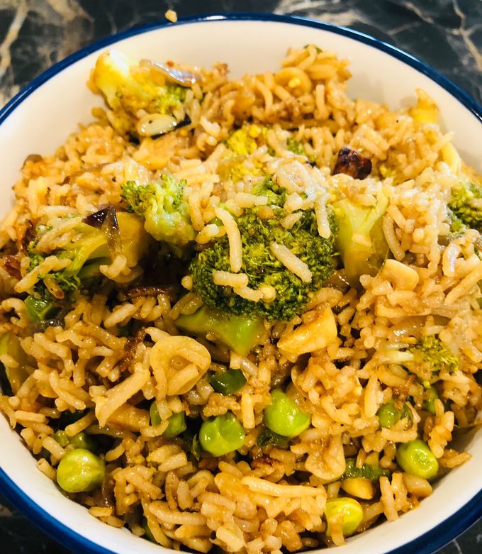 A picture of Broccoli bamboo rice.