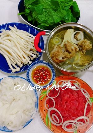 Hình của món Lẩu Bò Xí Quách đơn giản.