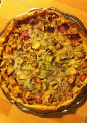 Une photo de Tarte rhubarbe et fraises