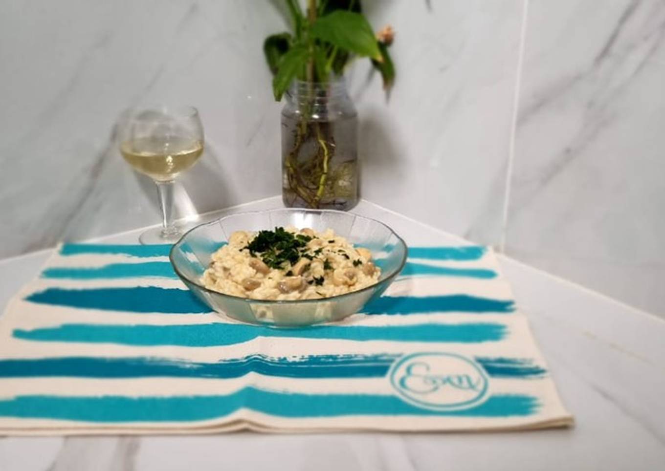 Risotto con champiñones