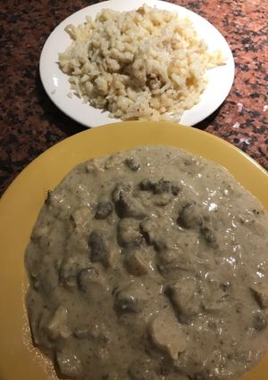 Una foto de Lomo Strogonoff con spaetzles