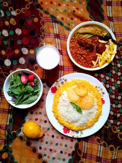 عکسی از دستور قیمه بادمجون