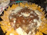 Nachos con salsa chili y queso fundido (vegano)