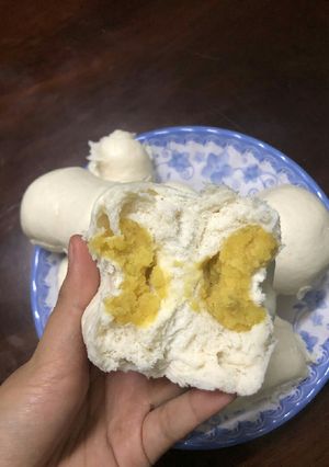 Hình của món Bánh bao nhân khoai lang.