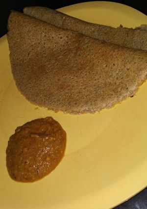 A picture of Pearl millet dosa.