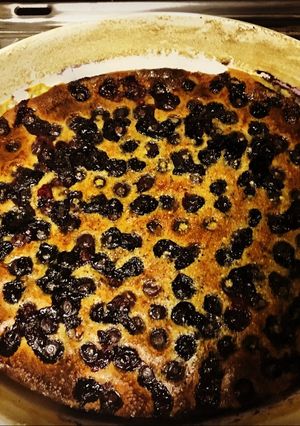 A picture of Blueberry ginger clafoutis.