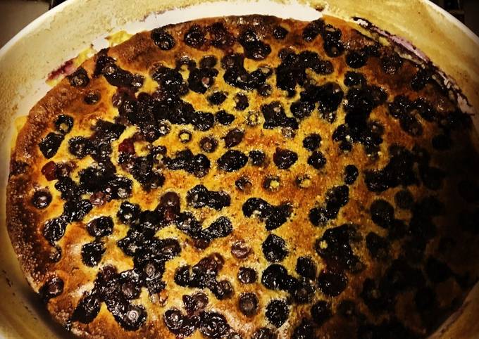 How to Make Quick Blueberry ginger clafoutis