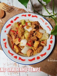 Foto resep Oseng Sawi Tahu Tempe