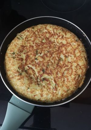 A picture of Microwave-Cooked Spanish Potato Omelette (Tortilla de Patatas).