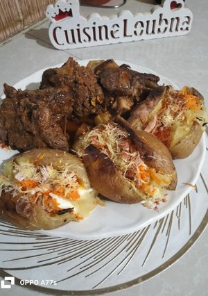 صورة لوصفة كومنبير تركي (بطاطا مشوية)