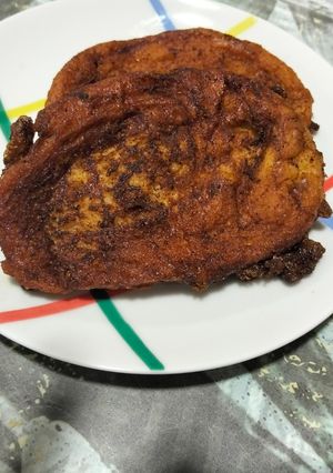 Una foto de Torrijas con licor tipo Baileys