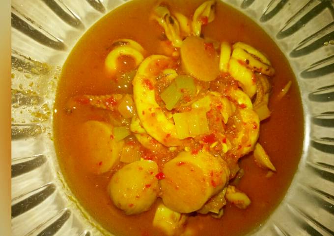 Resep Tumis Cumi Pedas Sosis Oleh Bunda Karyn Cookpad