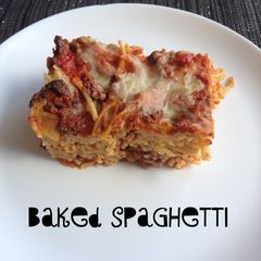 A picture of Baked Spaghetti.
