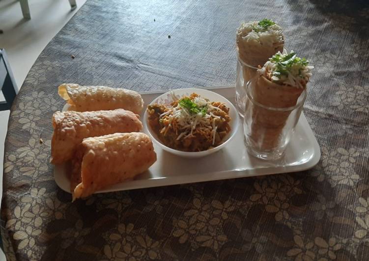 Bhaji cone chaat