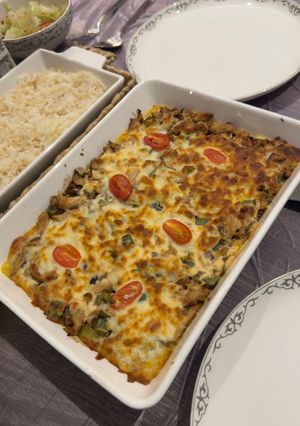 صورة لوصفة بطاطس مهروسة بالدجاج
