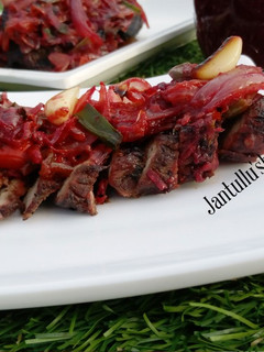 A picture of All Beet BBQ, Sauce and juice.