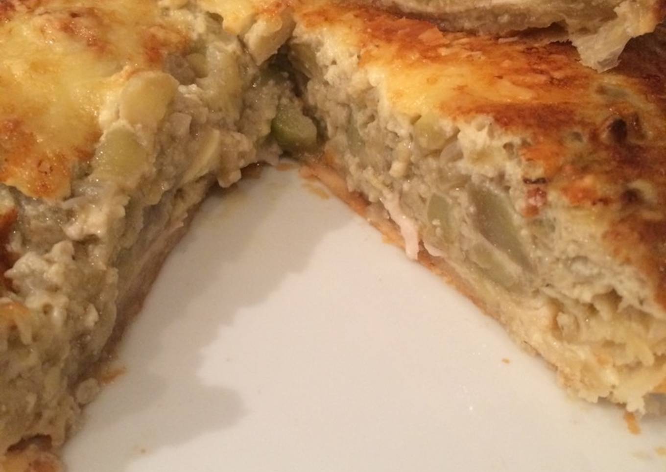 Pastel de calabacín y berenjena