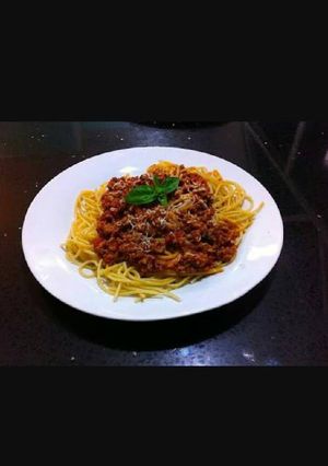 Una foto de Spaghetti a la Boloñesa
