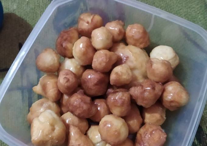 Cara Gampang Menyiapkan Donat bulat mini(cemilan 2S) yang Enak Banget