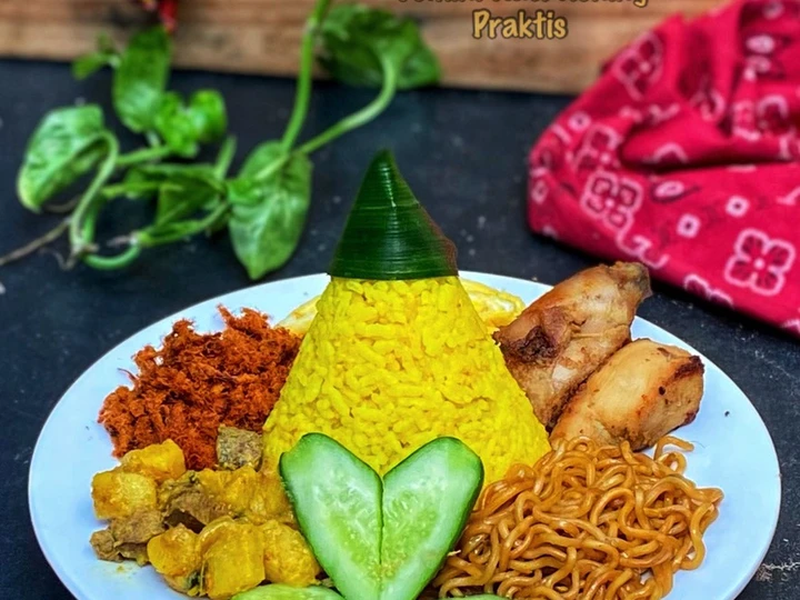 Cara Sederhana Membuat Resep  Tumini Nasi Kuning Praktis yang Sempurna, Enak Banget