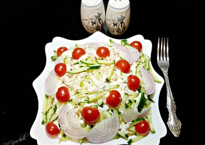 Рецепт Теплый салат с мидиями и пекинской капустой | Интернет-супермаркет slep-kostroma.ru®
