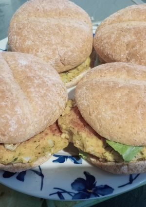 Una foto de 🍔Hamburguesas de garbanzos