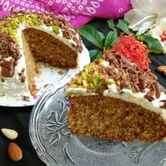 A picture of Nuts Coconut Chocolate Custard Cake.