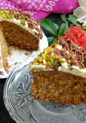 A picture of Nuts Coconut Chocolate Custard Cake.